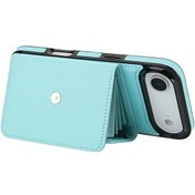 Resim Lumaworld Klt Crossbody Akordeon Kartlık Uzun Kısa Kayışlı iPhone Uyumlu 16 Light Blue Kılıf Seti 