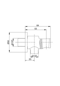Resim Eca Ankastre El Duşu Çıkış Dirseği Mat Beyaz 102199523C4 Beyaz 