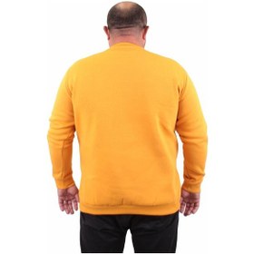 Resim Moc Grande Mocgrande Erkek Büyük Beden Sıfır Yaka Sweat Only Free 23202 Hardal-Hardal 
