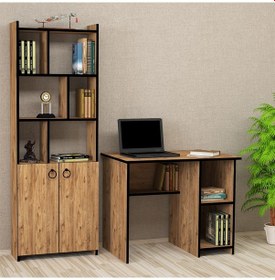 Resim Kalenderdekor1 Kalender Dekor Avel Mayra 90 Cm Çalışma Masası Takımı Avm04 Meşe 