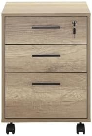 Resim Adore Mobilya Newyork Kilitli Çekmeceli Keson-Açık Ceviz(Tori) 45x63x51 cm (GxYxD) 