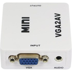 Resim Gplus VGA2AV VGA RCA AV Dönüştürücü Çevirici Mini Switch 