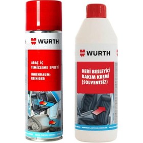 Resim Würth Deri Besleyici Bakım Krem + Araç İçi Temizleme Sprey 500ml 