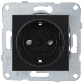 Resim Viko Artline Novella-Trenda Siyah Çocuk Korumalı Çerçevesiz Topraklı Priz 