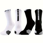 Resim 1/5/10 Çift Erkek Spor Çorap Kalın Havlu Taban Uzun Çorap Basketbol Futbol Koşu Kaykay Çorapları 