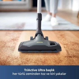Resim Toz Torbasız Elektrikli Süpürge, 899W, Powercyclone 10, Süper Turbo Fırça, Sert Zemin Başlığı, XB9155/07 