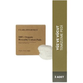 Resim Clara hygienics yeniden kullanılabilir %100 organik pamuk temizleme pedi 