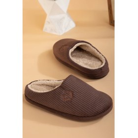 Resim Kışlık Erkek Visco Ortopedik Kaymaz Taban Ses Yapmayan Damat ve Bohça Ev Terliği 