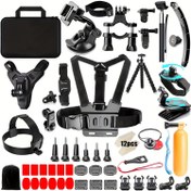 Resim Ultimate 70 Parça Spor Kamera Aksesuar Seti - Hero Serisi ile Uyumlu, Siyah/Gümüş Renkler, Session, Fusion, Max ve Daha Fazlası İçin Uygun - AKASO, APEMAN, SJCAM, DBPOWER, Insta360, Xiaomi, Yi, DJI ve Diğer Markalar için - Sağlam Montajlar, Koruyucu Kılıflar ve Tüm Temel Aksessuarlar Dahil 