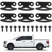 Resim Maiyame Ford F150 2000-2015 Ve Lincoln Mark Lt Kamyon Yatağı Sıkma Kanca Seti - Siyah, 6 Adet Kanca + 12 Vida, Yük Sabitleme, Dayanıklı Çelik Malzeme 