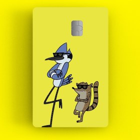 Resim Sürekli Dizi Mordecai Ve Rigby Kredi Kartı Sticker Kaplama 