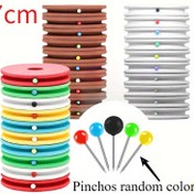 Resim YENİ 5/10 adet 7cm/ 2.75 inç İğneli EVA köpük makara balıkçılık hattı sarma için balıkçılık takımı depolama balıkçılık hattı ve kanca düzenleyici Pesca aksesuarları Balıkçılık Kanca Hattı Takımı Köpük Makara İz Teli Döner Takım Balık Hattı 