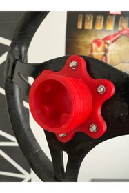 Resim Mayah Concept Thrustmaster T300 / T500 / TX 75.5mm Direksiyon Adaptörü – 3D Baskı Sim Racing Hub Aparatı 