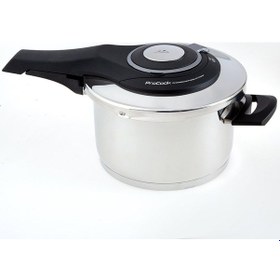 Resim Jumbo Procook Açık Gri Paslanmaz Çelik Düdüklü Tencere 6 Litre Açık Gri 