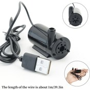 Resim 1 adet 5V 2W USB Mini Submersible Pompası - 1m/39.3in Siyah Kablo ile Hidrofobik Balık Tankı Dolaşımı, Su Şelalesi ve Çeşme Sistemleri için Kompakt Tasarım, Bağlantı Kablosu Gerektirmez, Kolay Kurulum, Balık Tankı, Akvaryum Sistemi, Şık Silindirik Tasarım, Dayanıklı Plastik Yapı 