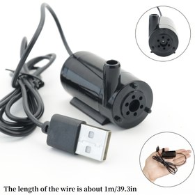 Resim 1 adet 5V 2W USB Mini Submersible Pompası - 1m/39.3in Siyah Kablo ile Hidrofobik Balık Tankı Dolaşımı, Su Şelalesi ve Çeşme Sistemleri için Kompakt Tasarım, Bağlantı Kablosu Gerektirmez, Kolay Kurulum, Balık Tankı, Akvaryum Sistemi, Şık Silindirik Tasarım, Dayanıklı Plastik Yapı 