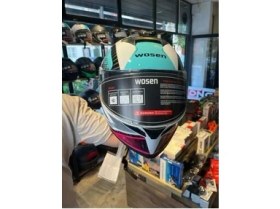 Resim Dnc Motor Aksesuar Wosen Güneş Gözlüklü Çene Açılır Kadın Motosiklet Kaskı Mor Renkli Modern Tasarım 