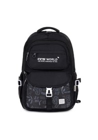 Resim Çok Bölmeli Okul Ve Günlük Kullanım İçin 15.6 İnç Laptop Bölmeli Su Geçirmez Sırt Çantası - Siyah Siyah 