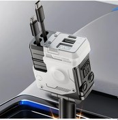 Resim Fastbuy Dream011 Pembe Mecha Araba Adaptörü 66w, 2 Usb, Retraktörlü Kablo, İos/android Uygun 