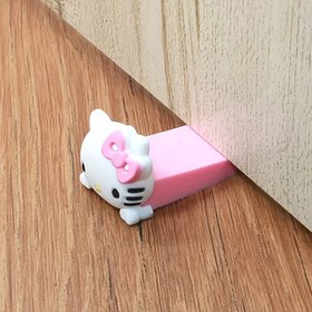 Resim 1-Pack Hello Kitty Silicone Door Stop, Cartoon Pattern, Under-Door Installation, Office & Bedroom Use, Ideal Holiday Gift, No Power Required 