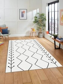 Resim Dijital Baskılı Kaymaz Taban Yıkanabilir İskandinav Üçlü Yatak Odası Takımı İSKANDİNAV-06, Beyaz, 60 x 150 