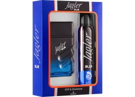 Resim Jagler Blue Erkek Parfüm EDT 90 ml + 150 ml Deodorant Hediyelik Seti ile Şık Tasarım 