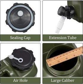 Resim 12l Musluklu Dayanıklı Outdoor Kamp Piknik Su Bidonu Siyah 