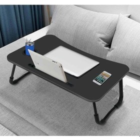 Resim Konfeksiyon-Market Yatak Koltuk Üstü Laptop Tablet Sehpası Katlanır Siyah Ayaklı 