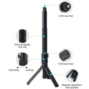 Resim Insta360 X Serisi ve DJI Action Kamera Bullet Time Set'i için: Insta360 ONE X/X3/GO 3 ve DJI Hero 11/10/9 ile uyumlu, 360° dönebilen kolu, ABS Tripo'da dokulu tutma 