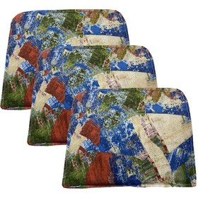 Resim Knsz sırt minderi 3 lü zng&mğr&uslu geometrik desen cırtlı tel bar sandalyesi sırtı için 