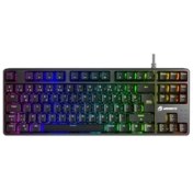 Resim GameBooster G23B Enigma TKL Rainbow Aydınlatmalı Red Switch Mekanik Siyah Oyun Klavyesi 