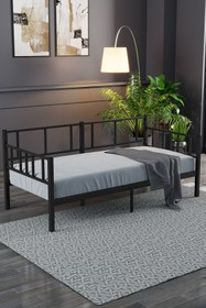 Resim Doruk Daybed Metal Karyola - Siyah / 90x200 