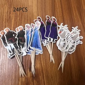 Resim 24 Donmuş Temalı Aisha ve Anna Doğum Günü Süsleme Bayrak Hediye Paketi Doğum Günü Partisi Arkadaşlar ve Çiftler Aile Partisi Süsleme Parçaları 