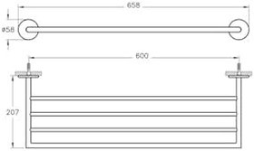 Resim VitrA Origin A44899 Üçlü Havluluk, Krom 