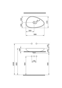 Resim Bocchi Etna Çanak Lavabo 58 CM Parlak Turuncu 1114-012-0125 