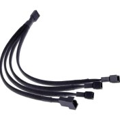 Resim Boblov 4 Pin Fan Kontrol Kablosu 4p Dişi 3+3+3+4p Erkek Kablo 4pinli Fan Uzatma Fan Çoklayıcı 