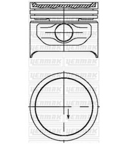 Resim YENMAK 31-04212-000 Motor Piston+Segman Komple Std (72Mm) Combo B Corsa B 12Nz C12nz 623404 3104212000 (WT592391) (Fiyat:4 Adet İçindir) 