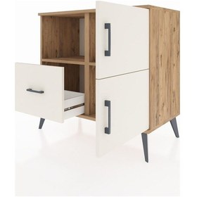 Resim Hyperion Şifonyer 2 Raflı Tek Çekmeceli 2 Kapaklı 88x44x80 Çam-aytaşı Aytaşı 