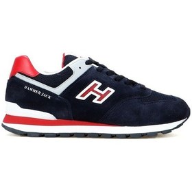 Resim Hammer Jack Hakiki Deri Lacivert-Kırmızı Erkek Spor Ayakkabı - 544097110 