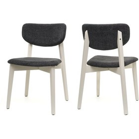 Resim Leto Beyaz Ahşap 2'li Mutfak Salon Yemek Odası Sandalyesi 