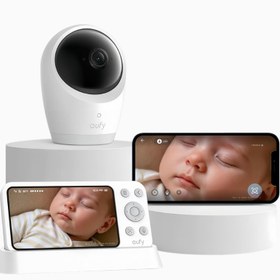 Resim Baby Monitor E21 4K Kameralı Bebek Telsizi - Beyaz 