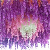 Resim 10 Adet Yapay Wisteria Çiçek Salkımı, Klasik Stil, Düğün, Noel, Şükran Günü, Sevgililer Günü, Anneler Günü, Mezuniyet, Ev ve Ofis Dekorasyonu için Zarif Çiçek Asması 