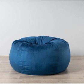 Resim Good Night 12 Renk Gök Kuşağı Puf Armut Koltuk 100x100x50cm Mavi 