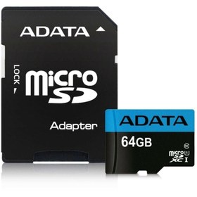 Resim Adata Micro SD 100/25MB/s Class10 Hafıza Kartı 64 GB AUSDH64GUICL10A1-RA1 