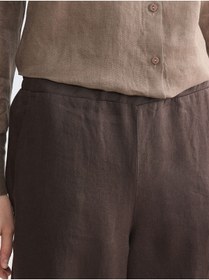 Resim LC Waikiki NEVAVM Farkıyla Beli Lastikli Kadın Keten Pantolon 