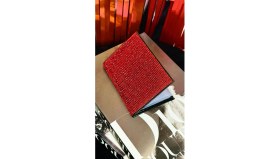 Resim Oasis Life Taşlı Ruhsat Kılıfı Kırmızı Renk Taşlı Bekaks 