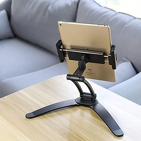 Resim Coverzone 2-İn-1 Fonksiyonlu 5.1-12 İnch Tablet-Telefon tutacağı Mutfak Masaüstü Dolap Duvar Montaj Tutucu Standı Siyah 