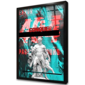 Resim Error Page Glitch Çerçeveli Cam Tablo-173358 