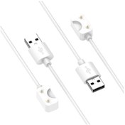 Resim Samsung Galaxy Fit 3 Resmi Stil Akıllı Saat Şarj Kablosu İçin, Uzunluk: 55cm, Bağlantı Noktası: Usb-a Beyaz 
