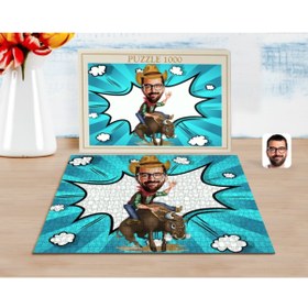 Resim Bk Gift Kişiye Özel Rodeo Karikatürlü 1000 Parça Profesyonel Puzzle-1 